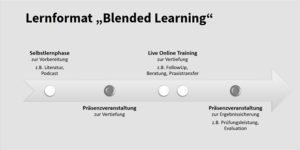 Grafik, die das Lernformat Blended Learning visualisiert.